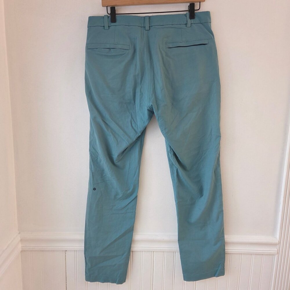 Lululemon Teal Chinos Pants Stretch Performance Pants Golfing Business Casual 32 - Picture 2 of 7